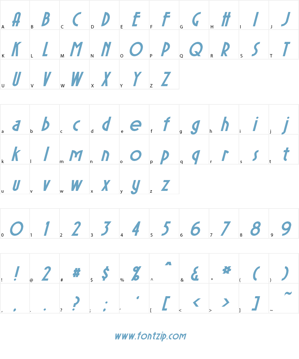 Sierra Madre Font Character